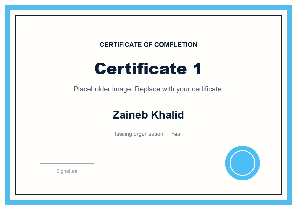 Certificate 1