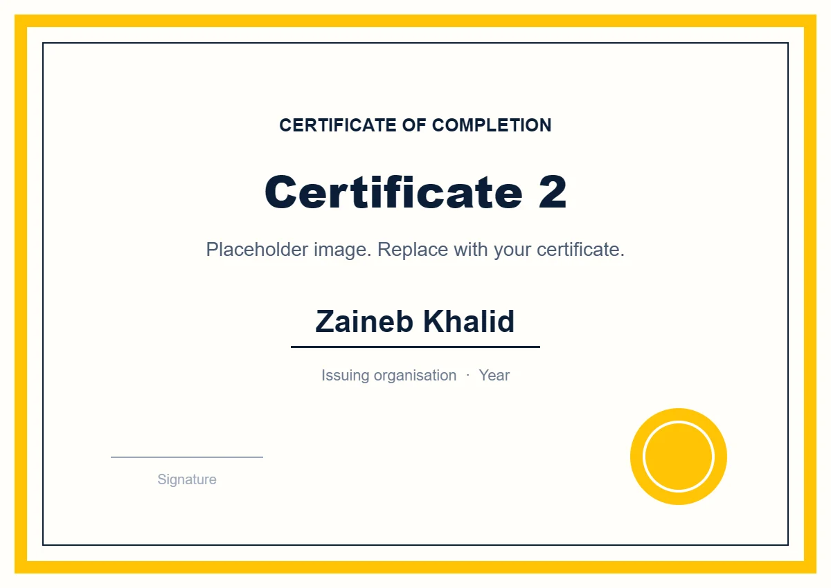 Certificate 2