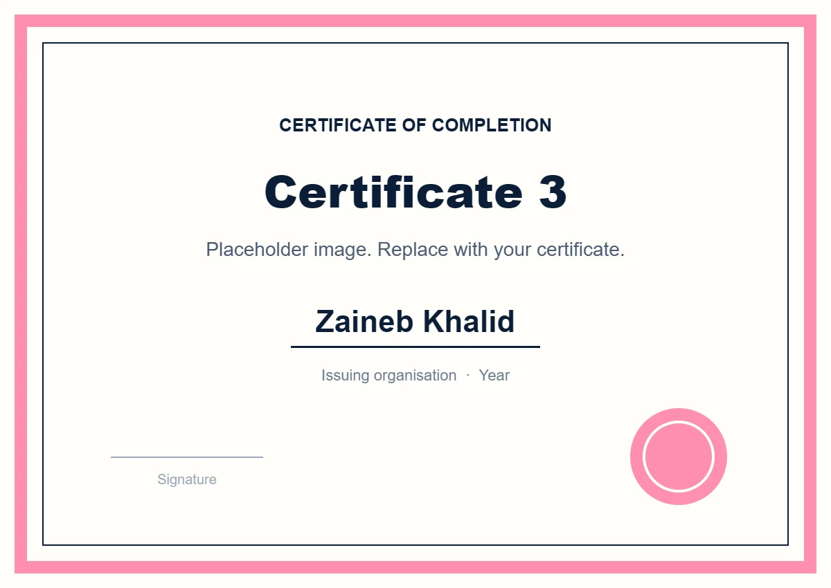 Certificate 3