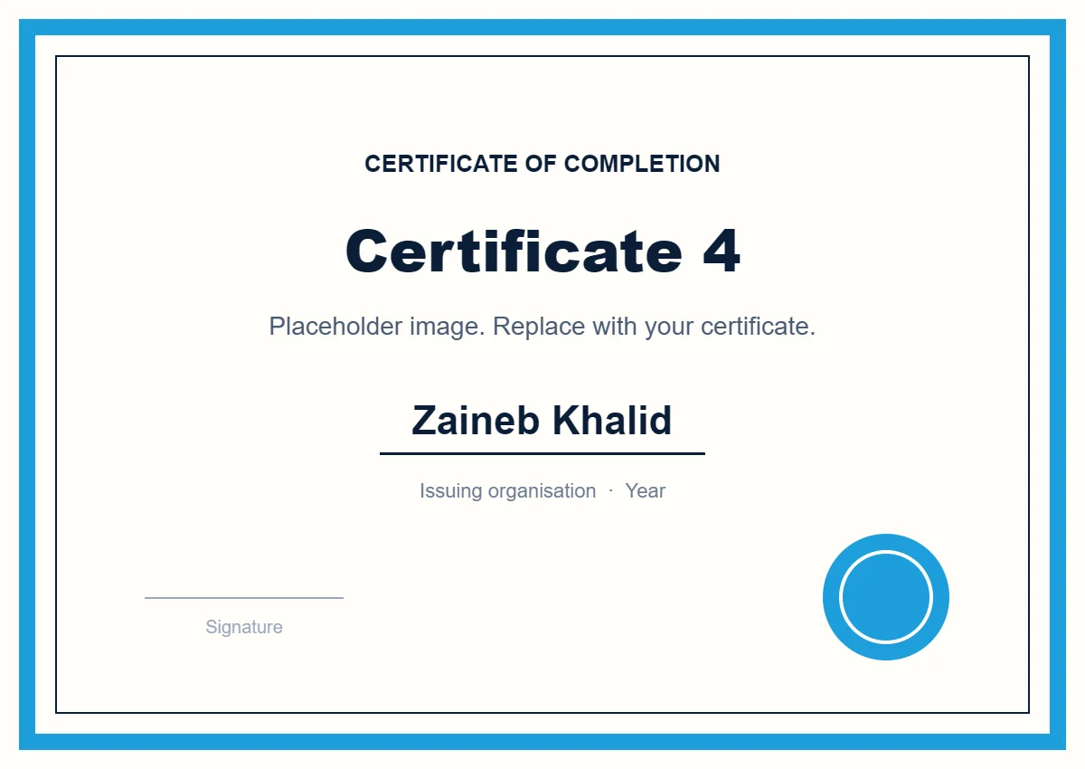 Certificate 4