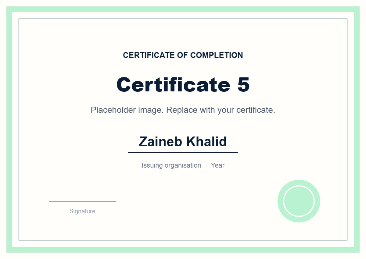 Certificate 5