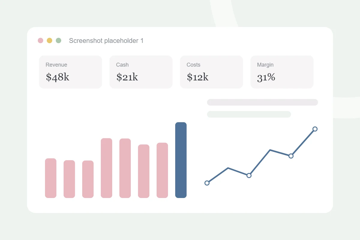 Revenue forecasting model detail screen